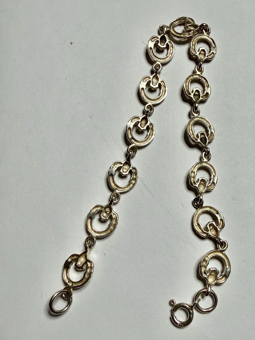 Silver cladaugh Irish Bracelet - Women’s Jewelry 7” Vintage stamped 925 - Picture 3 of 6